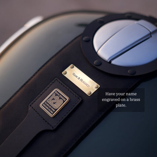 Super Meteor 650 – Tankabdeckung aus Leder – Roh und robust