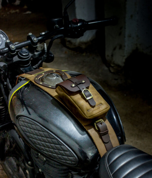 HUNTER 350 - COPRI SERBATOIO IN PELLE -RAW & RUGGED