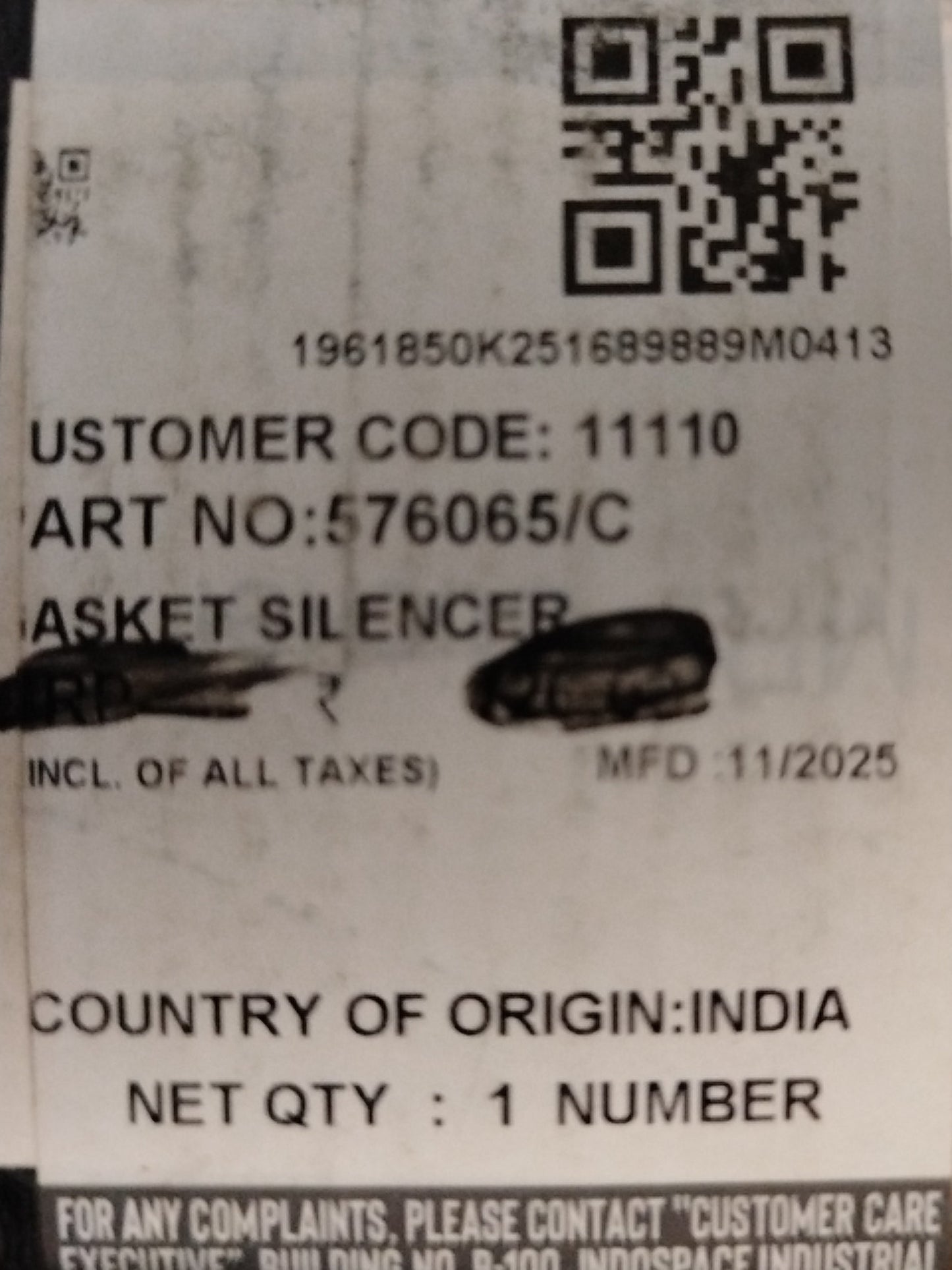 Original Royal Enfield Auspuffkrümmerdichtung -576065/C