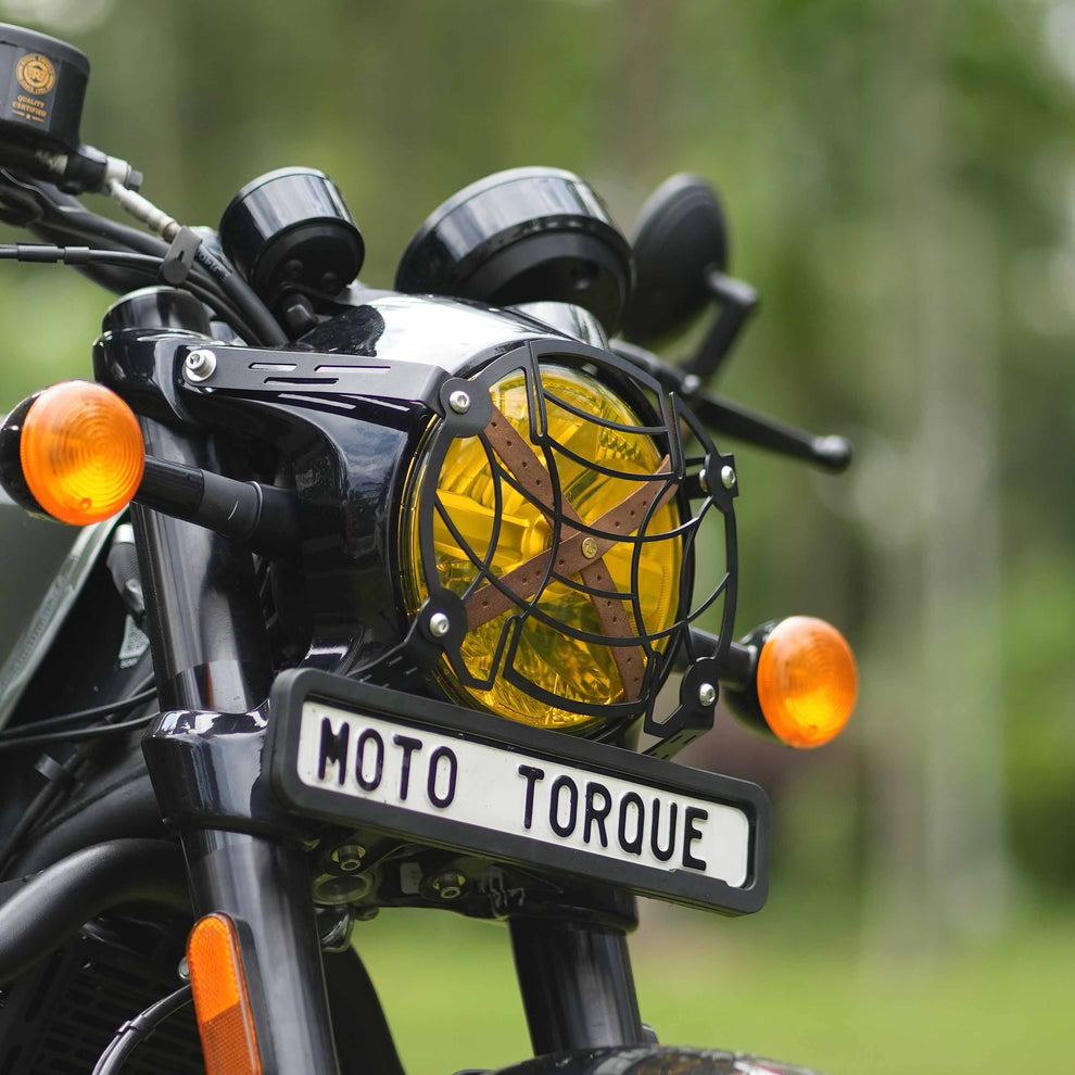 Torque Motorcycle Headlight Grille - BLACK for ROYAL ENFIELD SHOTGUN 650