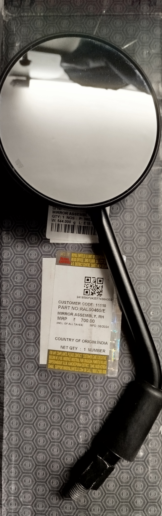 Rechter Spiegel Himalayan 450 - Original Royal Enfield - RAL00460/E