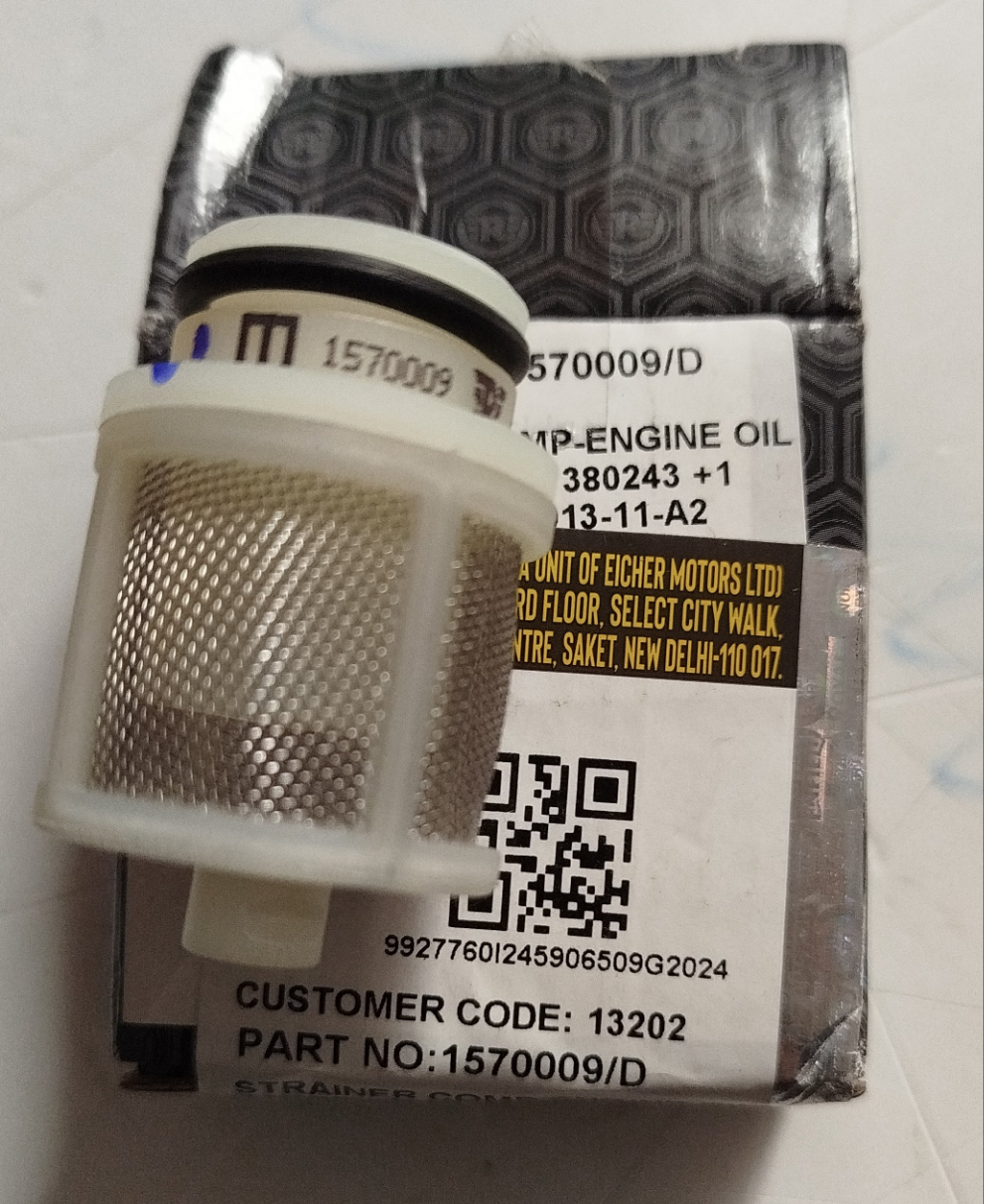 Exhaust Oil Filter for Royal Enfield - 1570009/D - STRAINER COMP-ENGINE OIL 350Cc