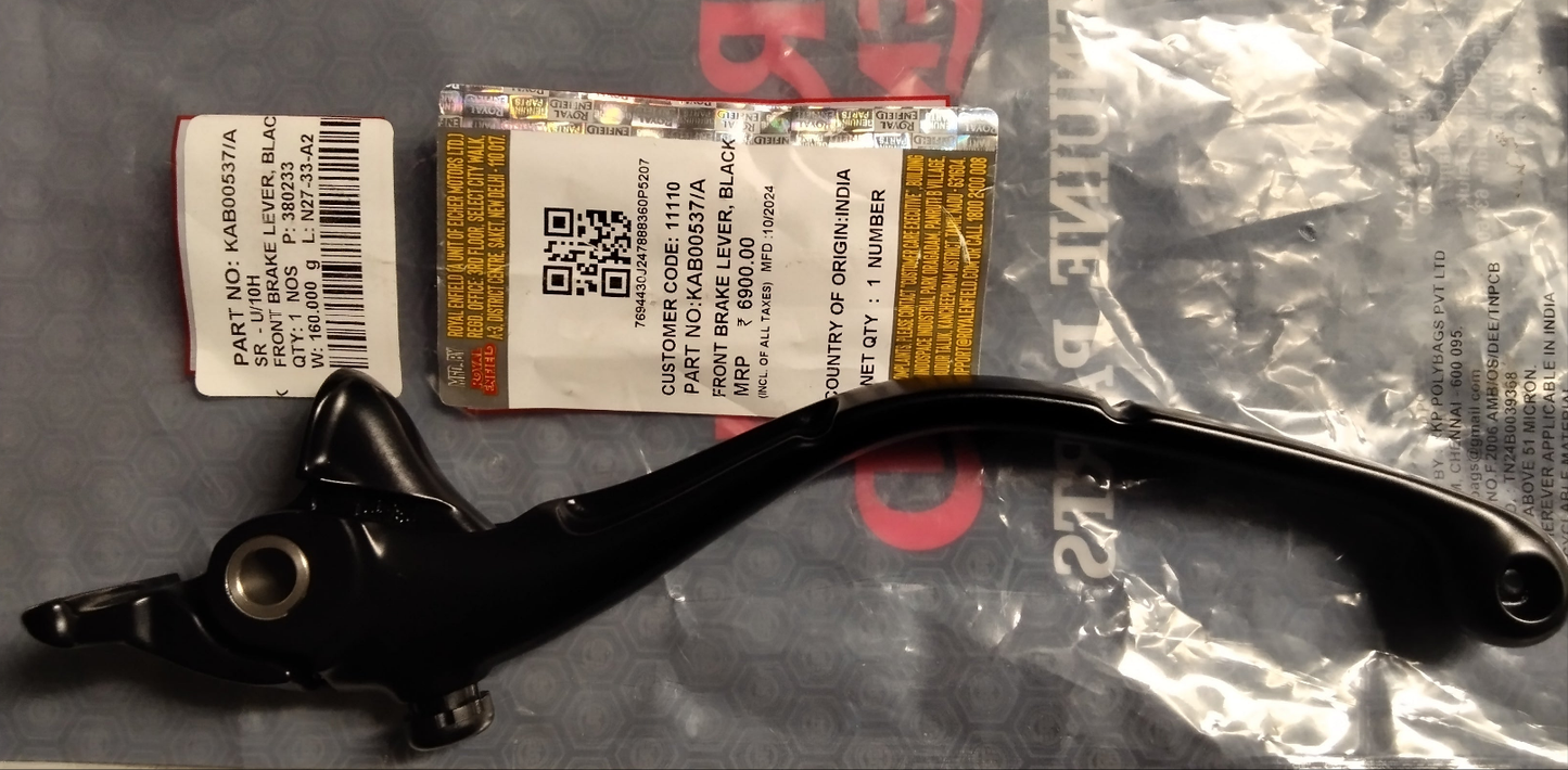 Leva Freno Nero- Royal Enfield Super meteor 650- Shotgun 650 - Interceptor650- Kab00537/a