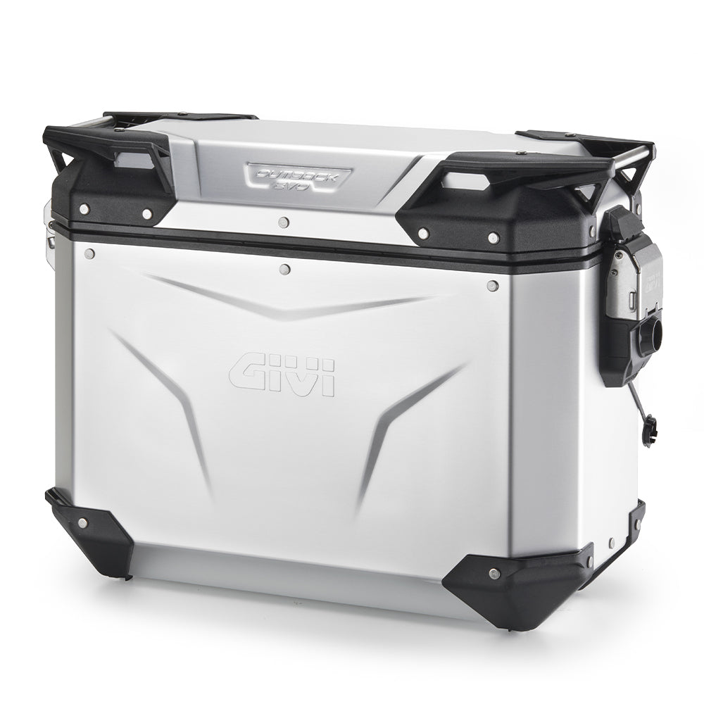 Valigia Laterale Destra GIVI Trekker Outback EVO Alluminio Naturale 37 lt OBKEV37AR