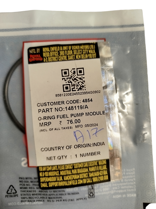 Royal Enfield Interceptor Fuel Pump Seals 650148119/A- 148118/A