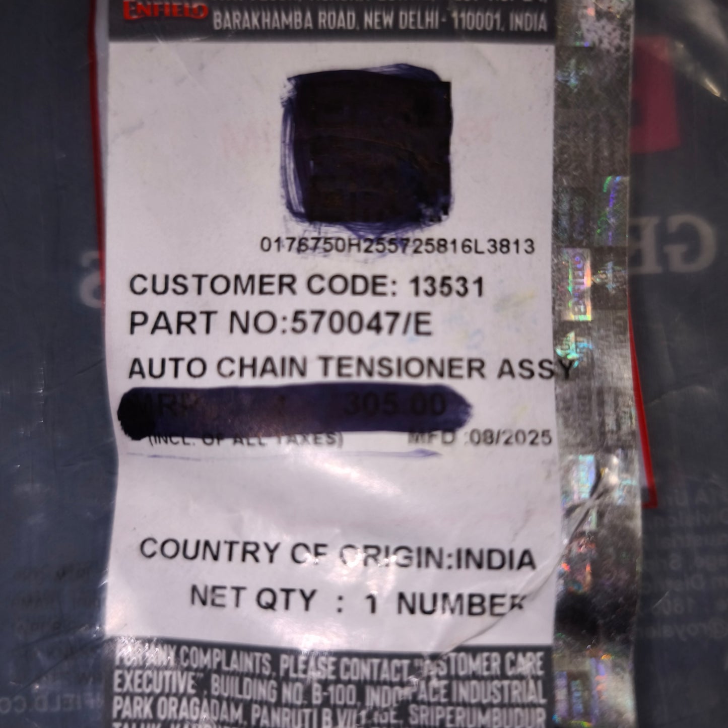 CHAIN TENSIONER Original RE - Classic 500 -570047/E