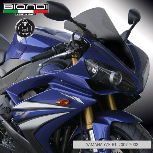 Cupolino fumé doppia bolla Biondi per Yamaha YZF-R1 2007-2008 - Cod. 8010258