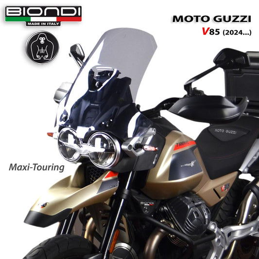 Cupolino Touring fumè chiaro per Moto Guzzi V85 Strada, V85 TT e Travel - Cod. 8010520