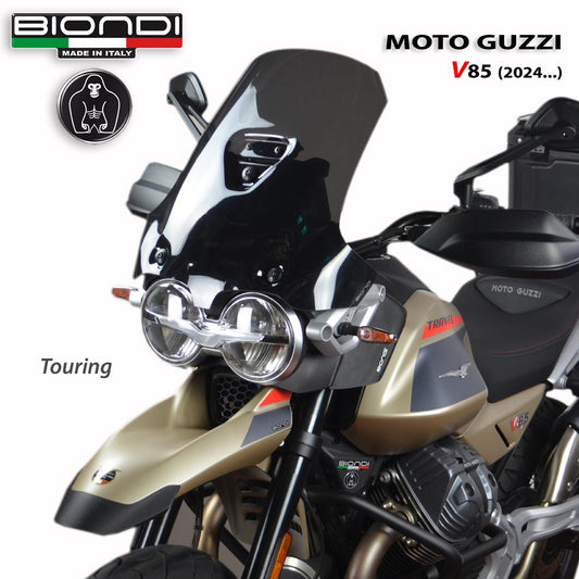 Cupolino Touring Fumè scuro per Moto Guzzi V85 TT, Strada e Travel - Cod. 8010519