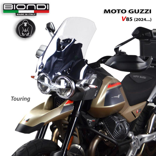 Cupolino Touring Trasparente per Moto Guzzi V85 Strada, TT e Travel - Cod. 8010518