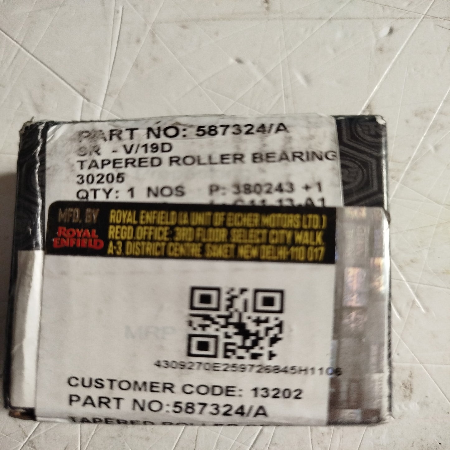 Cuscinetto di sterzo -TAPERED ROLLER BEARING Originale Royal Enfield-587324/A