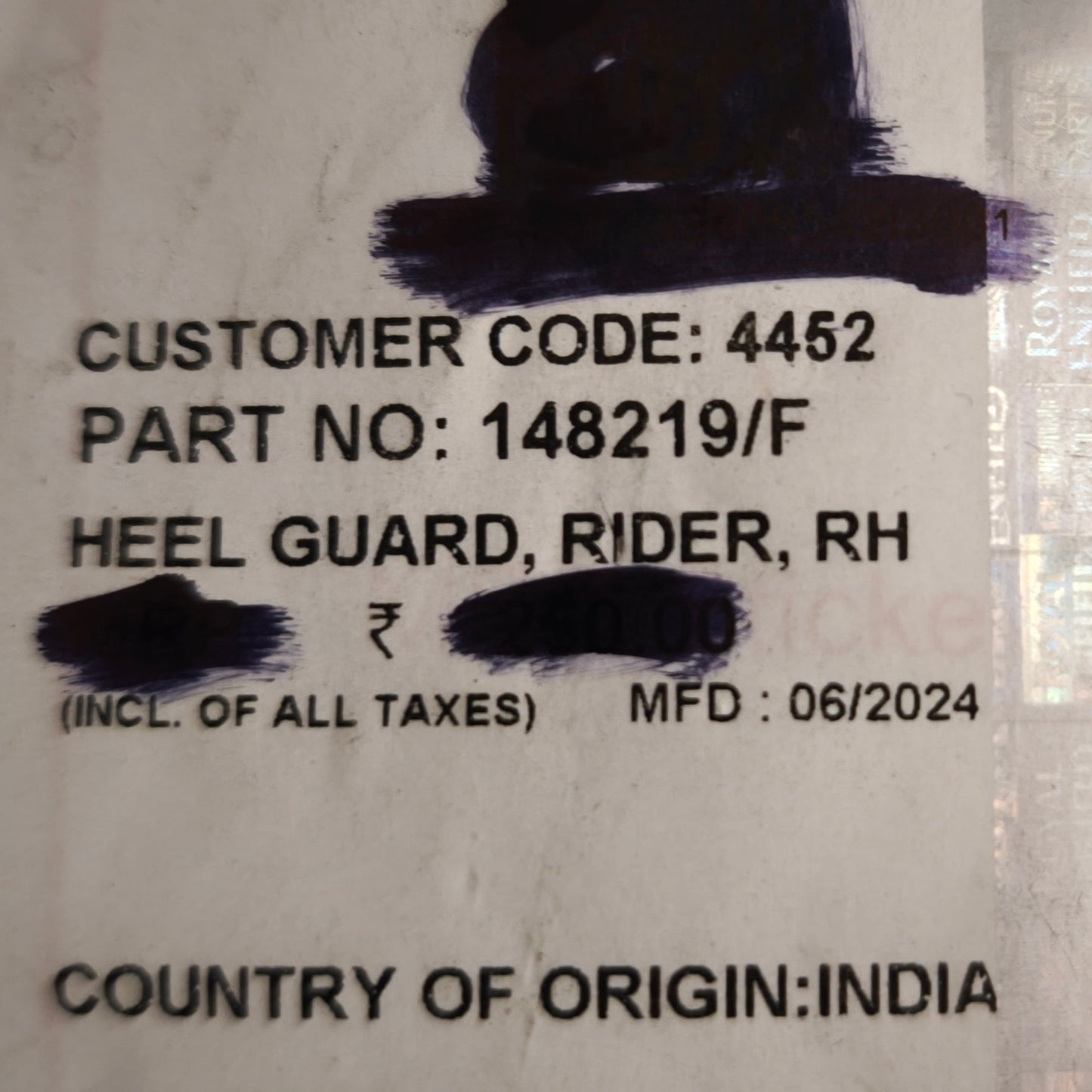 Original Royal Enfield GT/INT 650-148219/F Right Heel Guard