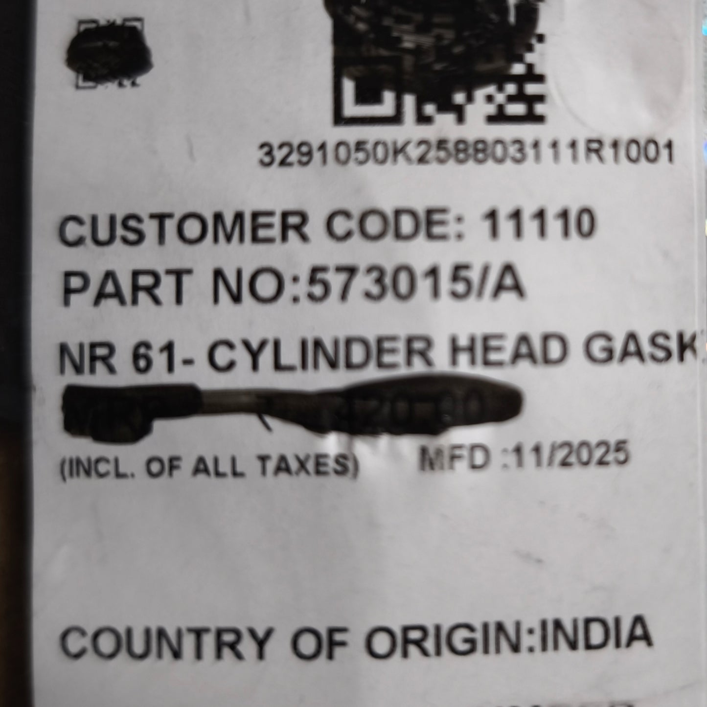 Head Gasket - GT535 - Original Royal Enfield - 573015/A