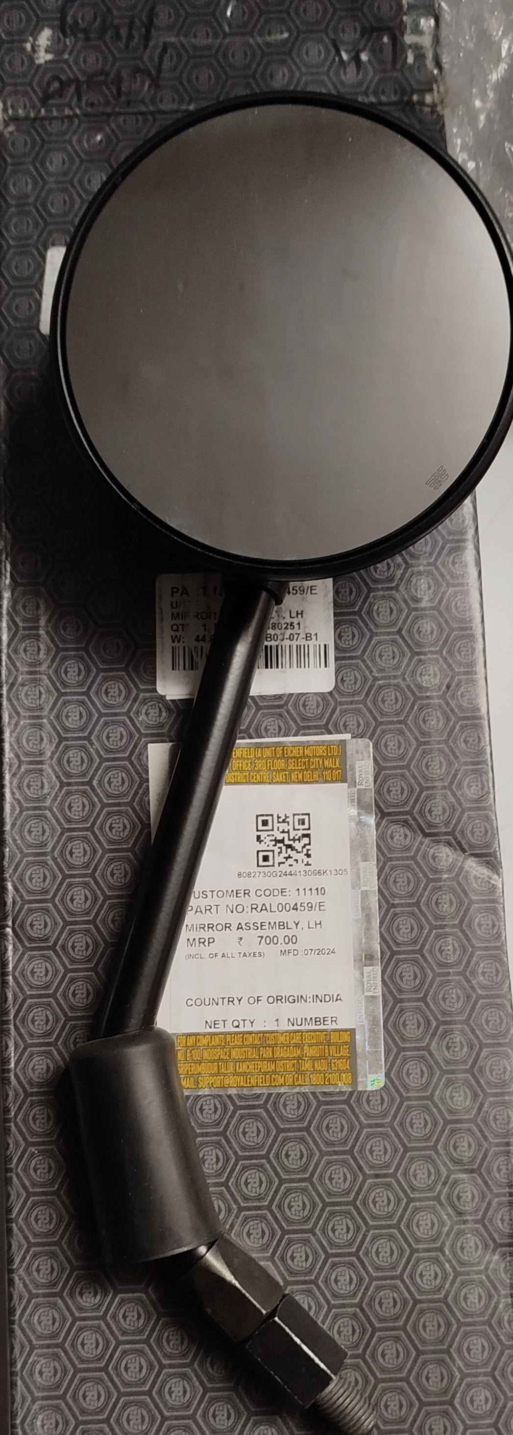 Left Mirror Himalayan 450 - Original Royal Enfield - RAL00459/E