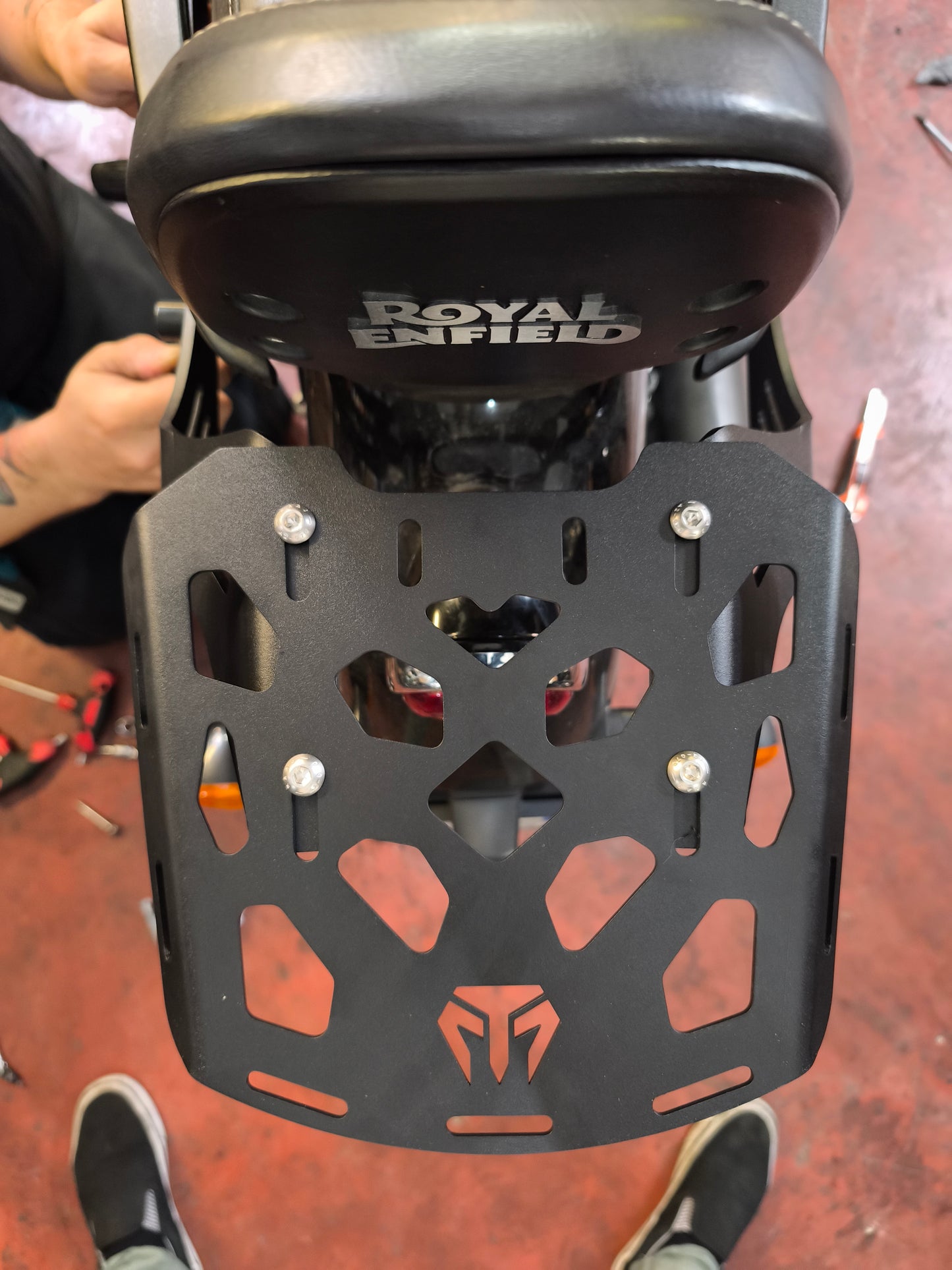 Back Carrier With Backrest for Royal Enfield Meteor 350