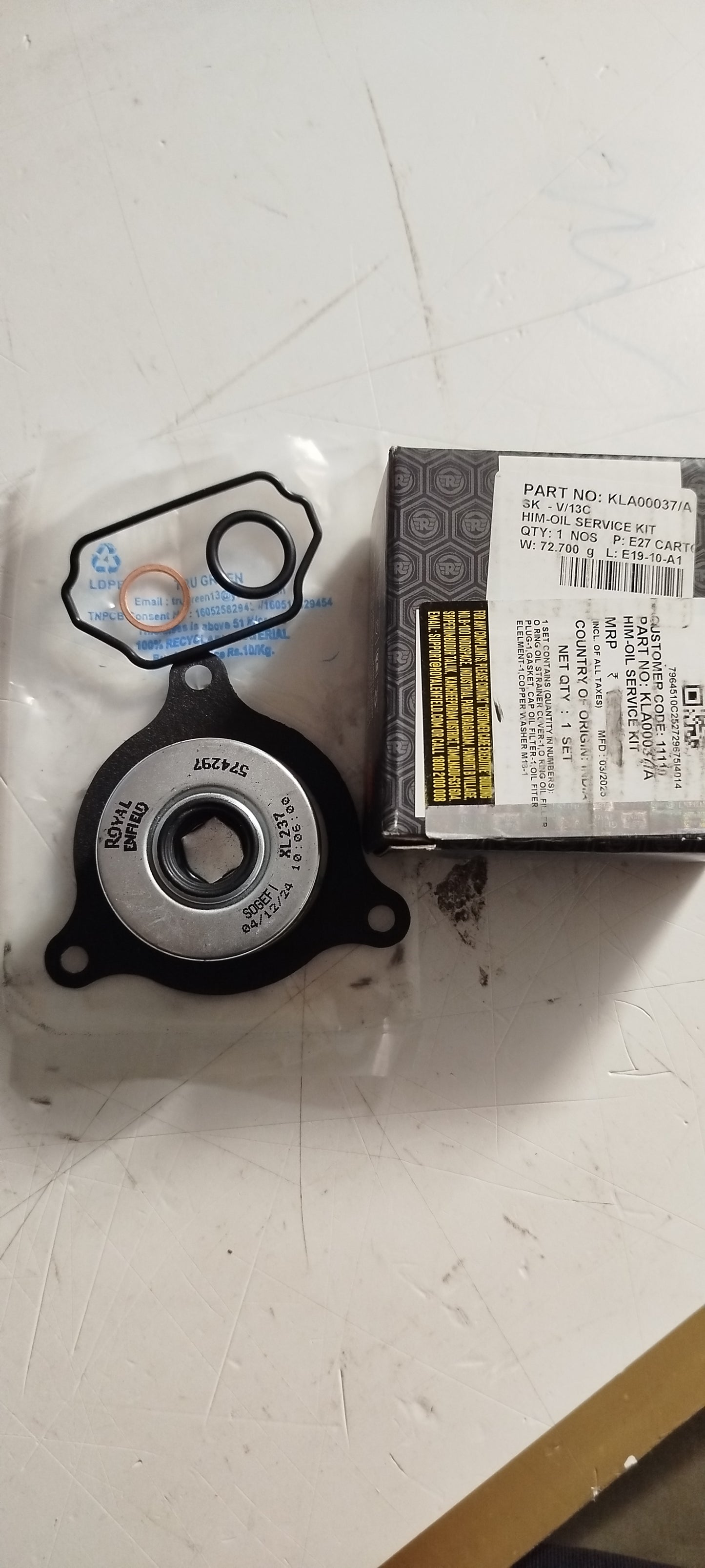 KIT Tagliando 5000km completo di guarnizioni HIMALAYAN - SCRAM 411- KLA00037/A