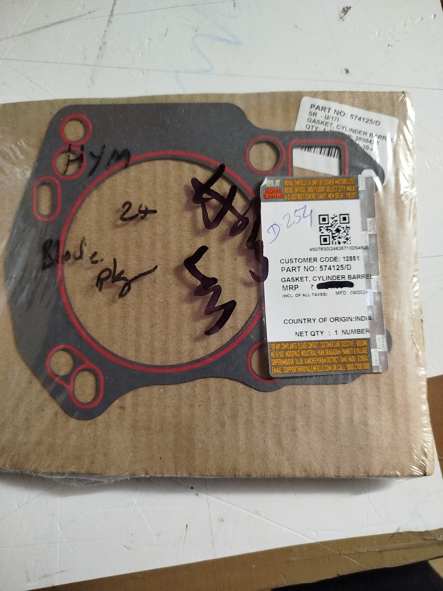 Royal Enfield Himalayan/Scram 411cc Cylinder Gasket - 574125/D