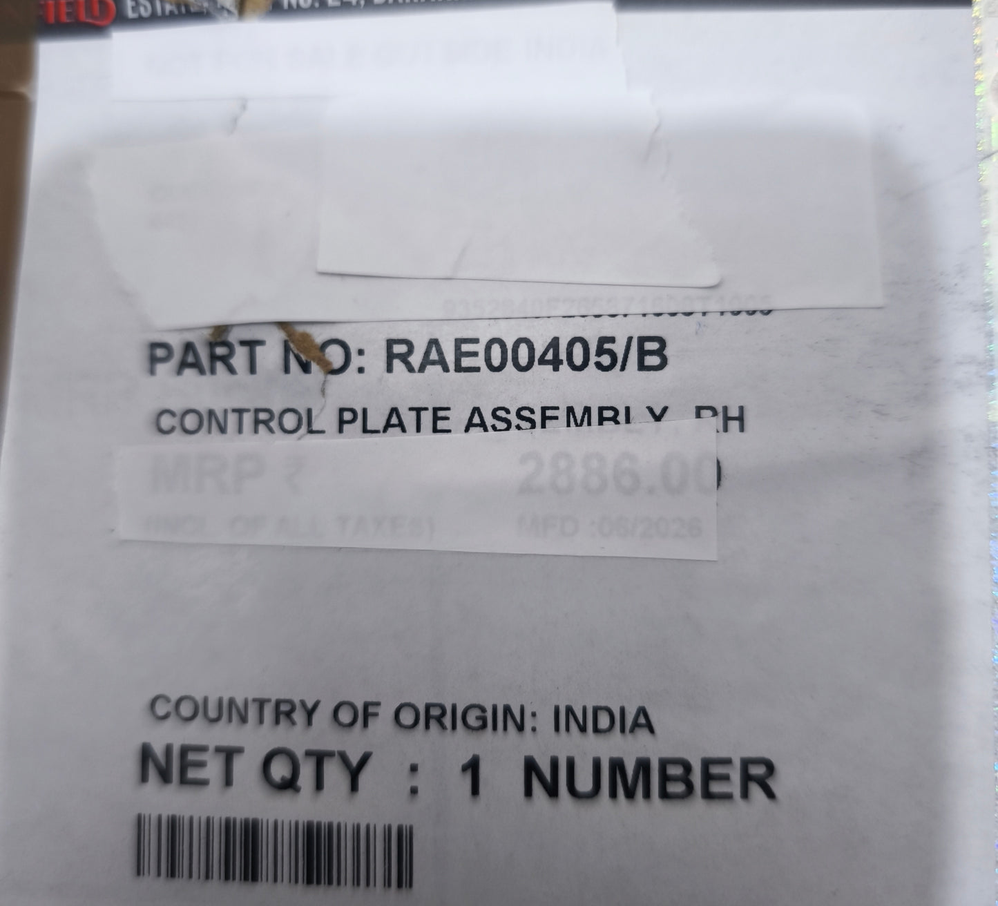 Staffa montaggio Pedalino anteriore DX Originale Royal Enfield Super metoer 650-RAE00405