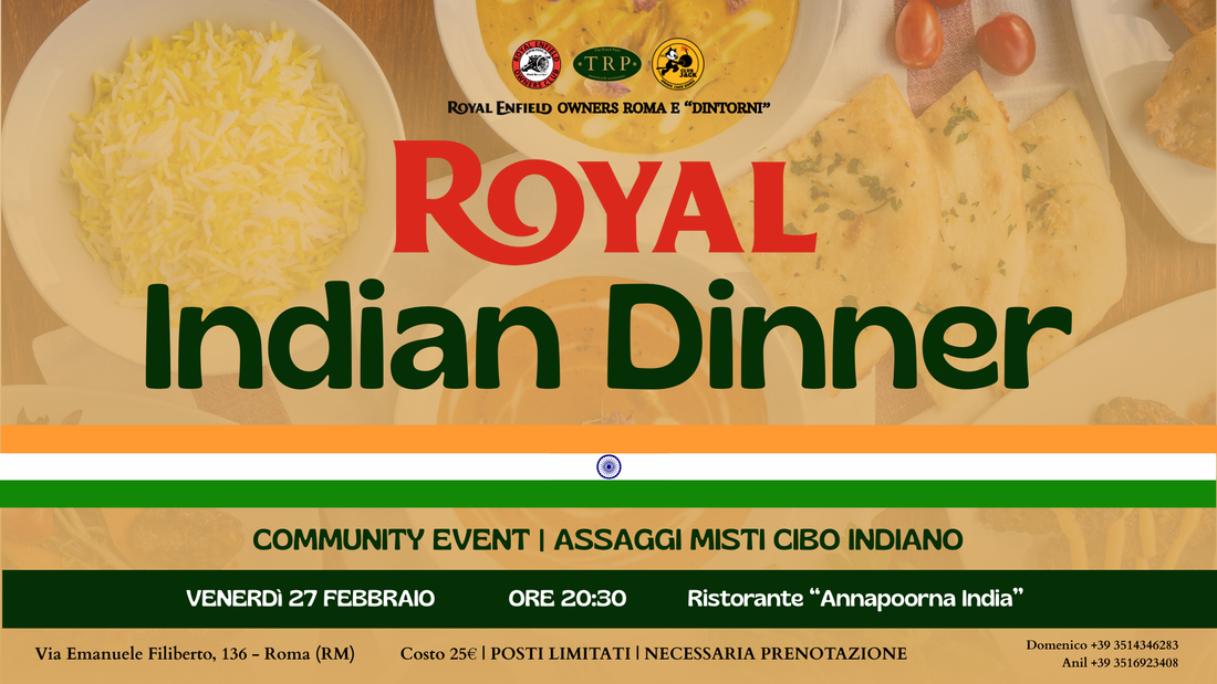 Royal Indian Dinner: ci vediamo a Roma per una serata speciale!