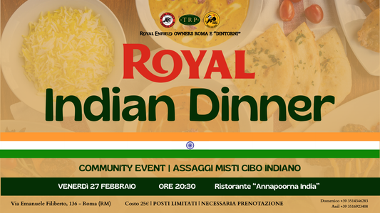 Royal Indian Dinner: ci vediamo a Roma per una serata speciale!