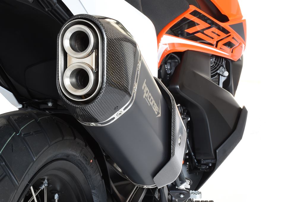 Scarico Hp Corse -KTM - 790 ADVENTURE R RALLY 2019-2024 SPS CARBON SHORT TITANIUM-BLACK-SATIN