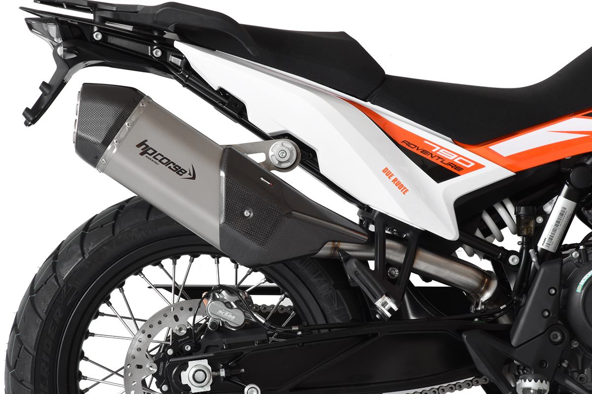 Scarico Hp Corse -KTM - 790 ADVENTURE R RALLY 2019-2024 SPS CARBON SHORT TITANIUM-BLACK-SATIN