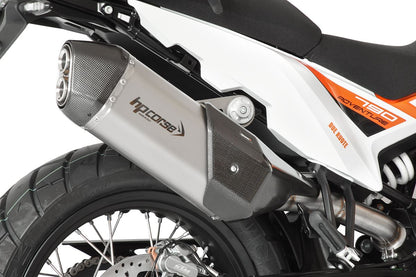 Hp Corse Exhaust -KTM - 790 ADVENTURE R RALLY 2019-2024 SPS CARBON SHORT TITANIUM-BLACK-SATIN