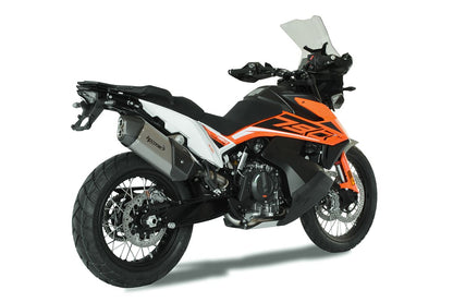 Hp Corse Exhaust -KTM - 790 ADVENTURE R RALLY 2019-2024 SPS CARBON SHORT TITANIUM-BLACK-SATIN