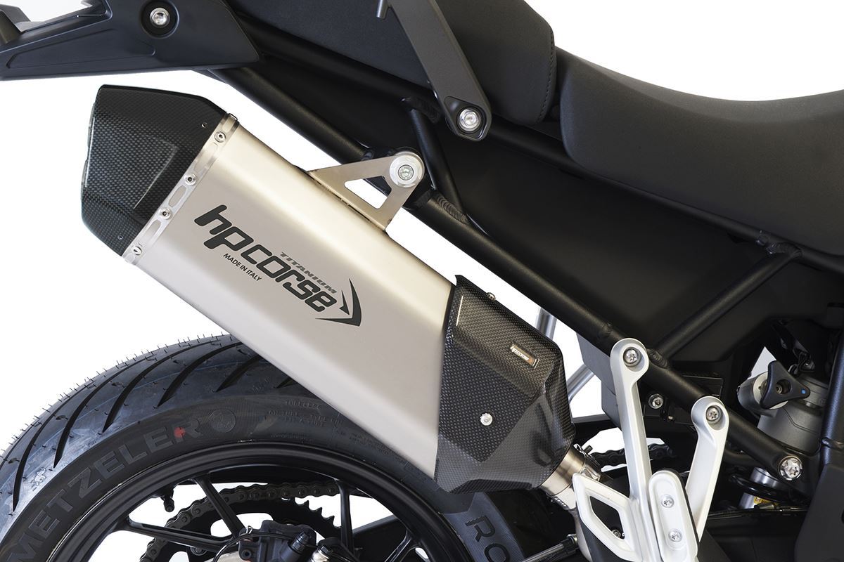 Scarico HP corse TRIUMPH - TIGER 850/900 2020-2024 CARBON 350 TITANIUM/ BLACK