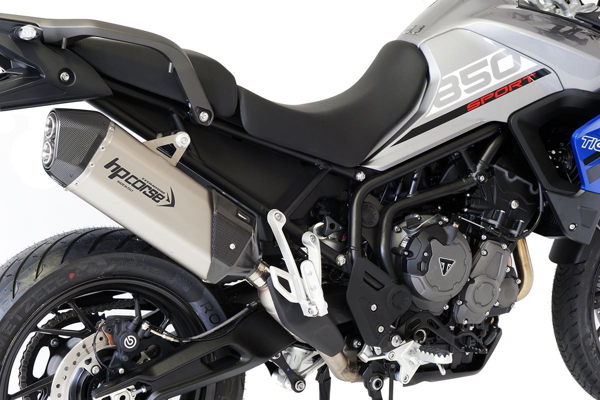 Scarico HP corse TRIUMPH - TIGER 850/900 2020-2024 CARBON 350 TITANIUM/ BLACK