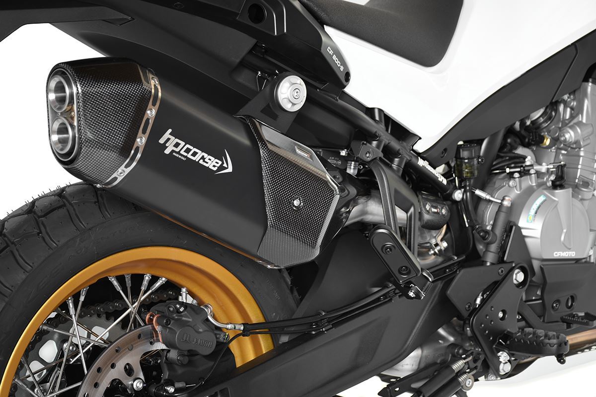 Scarico HP CORSE CF MOTO -800MT 2023-2026 CARBON Short titanium- NERO