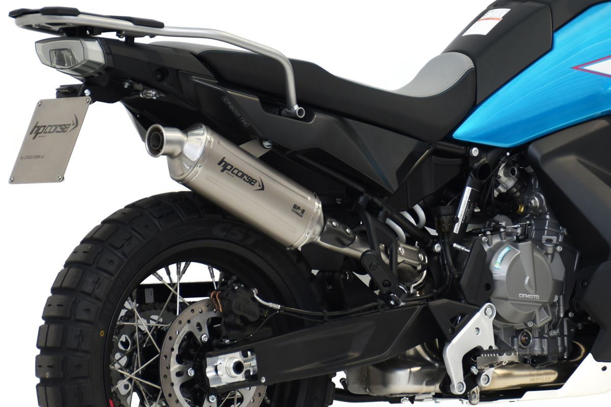 Scarico HP CORSE CF MOTO - 800MT-X 2025-2026- Short titanium- NERO