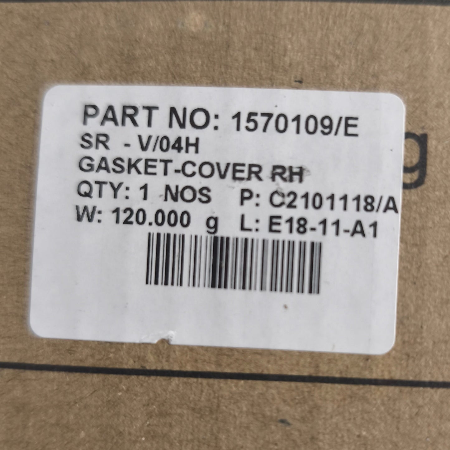 ROYAL ENFIELD 350Cc RIGHT CRANKCASE GASKET -1570109/E