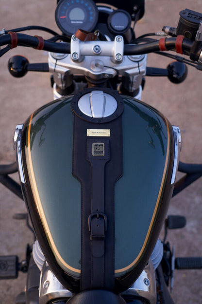 Super Meteor 650 – Tankabdeckung aus Leder – Roh und robust