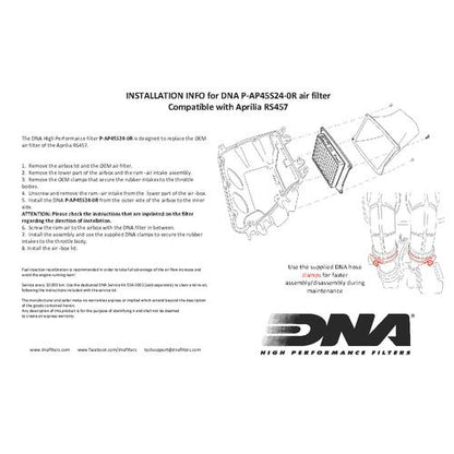 Filtro Aria DNA Aprilia RS 457 (24-25) P-AP45S24-0R