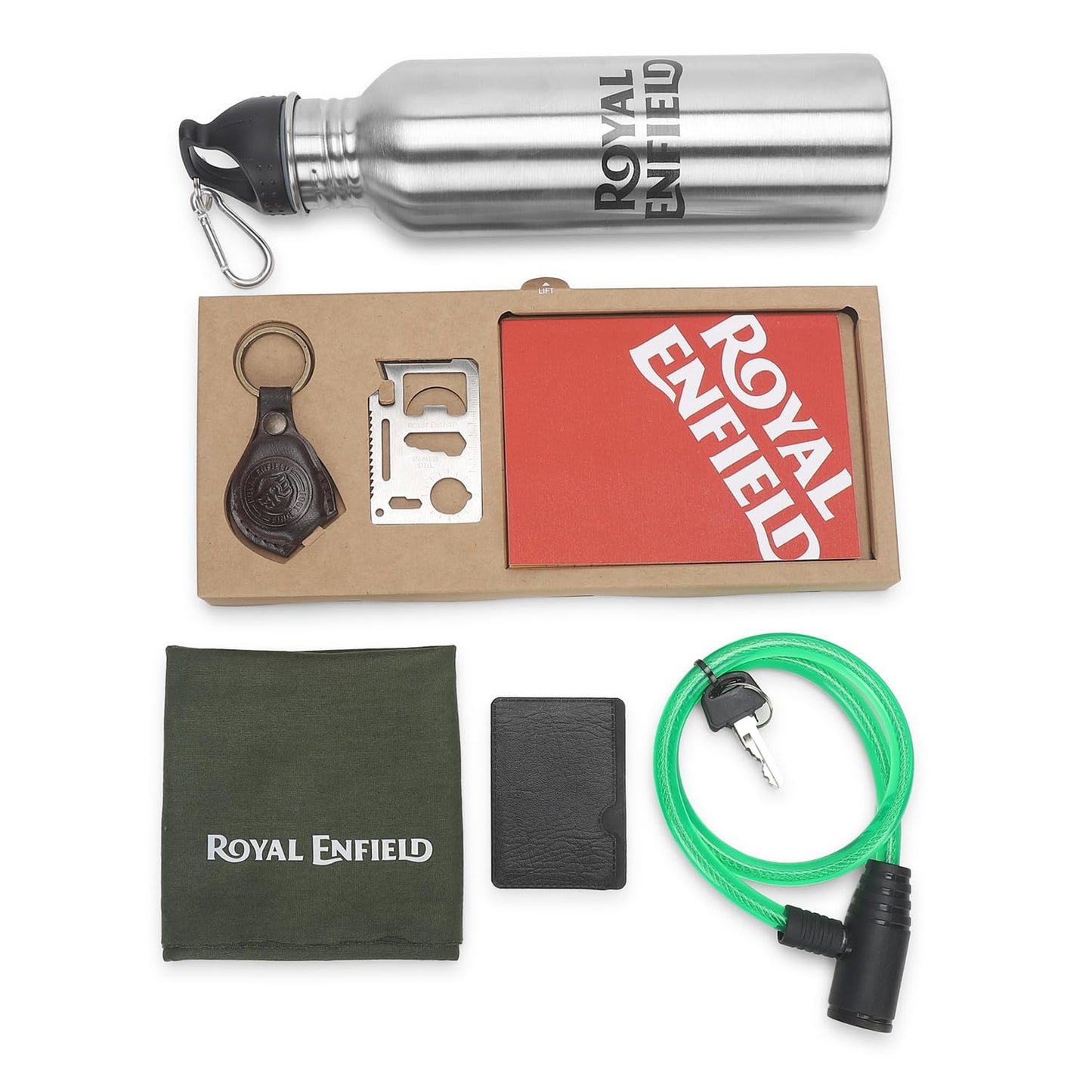 Royal Enfield Rider'S Set regalo Re Premium Kit marrone