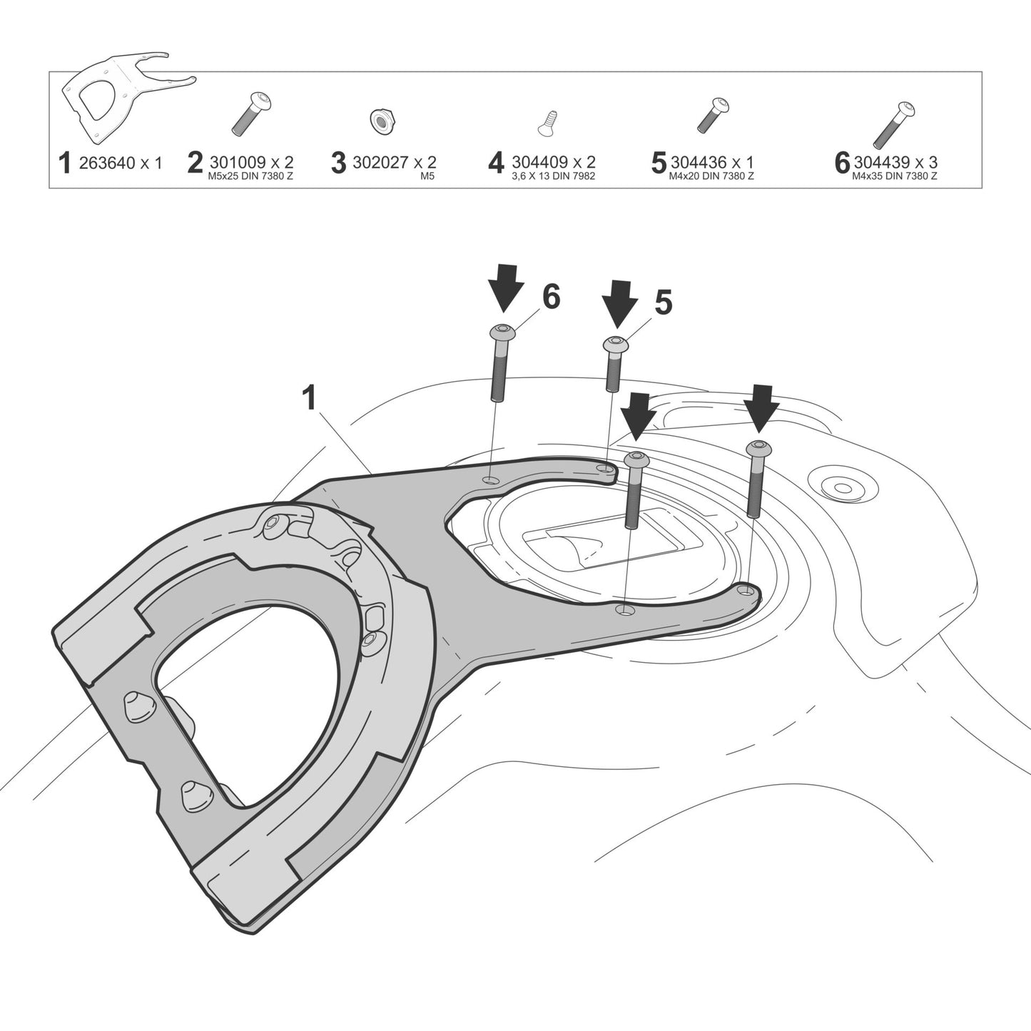 Kit Fissaggio Borsa Serbatoio Click System SHAD per Royal Enfield Himalayan 450 R011CS