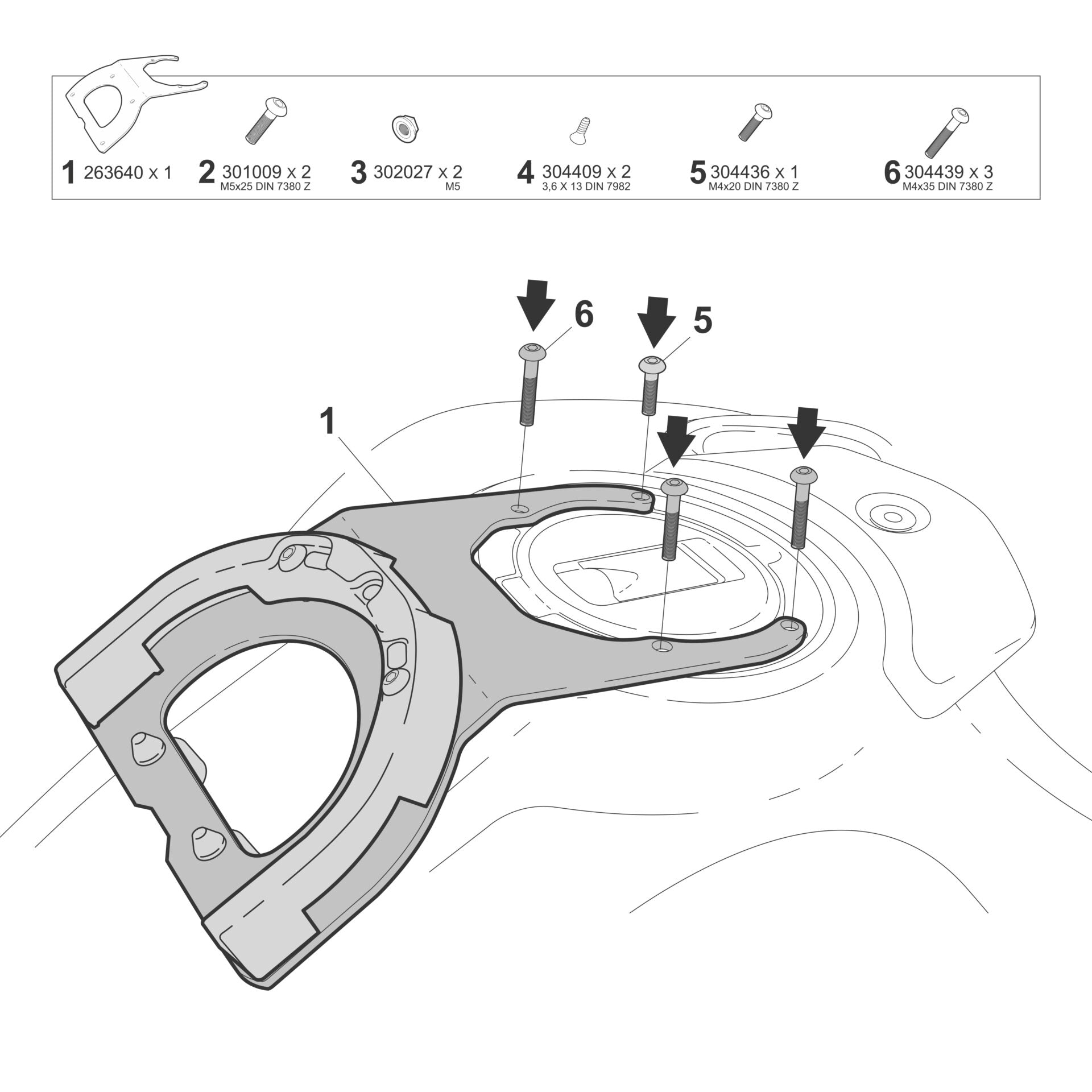 Kit Fissaggio Borsa Serbatoio Click System SHAD per Royal Enfield Himalayan 450 R011CS