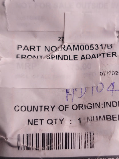 Adattatore Perno della Ruota Anteriore Originale Royal Enfield 450cc-  RAM00531/B