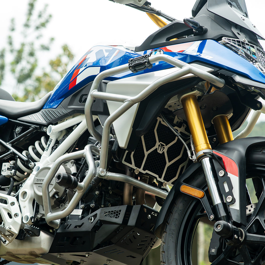 Paramotore Crash Guard Argento Moto Torque per BMW F450 GS