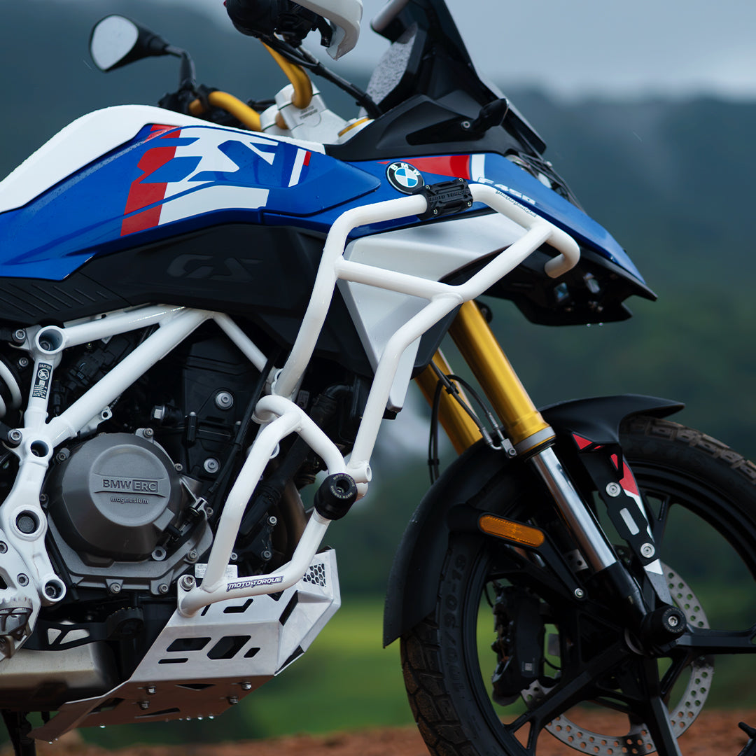 Paramotore Crash Guard Bianco Moto Torque per BMW F450 GS
