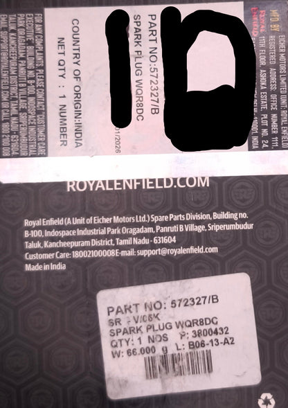 Originalzündkerze Royal Enfield Classic/Bullet 500_572327/B