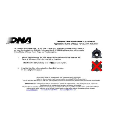 DNA Air Box Cover Stage 2 Royal Enfield Guerilla 450 (24-26) TC-RE4E24-S2