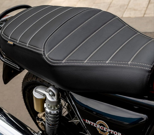 Royal Enfield 1990472 Asiento doble Touring Deluxe negro para Interceptor 650