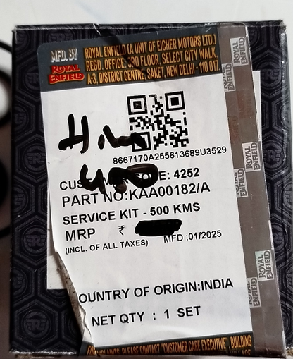 KIT Tagliando 500km con guarnizioni - Royal Enfield Himalayan 450 / Guerrilla 450-KAA00182/A