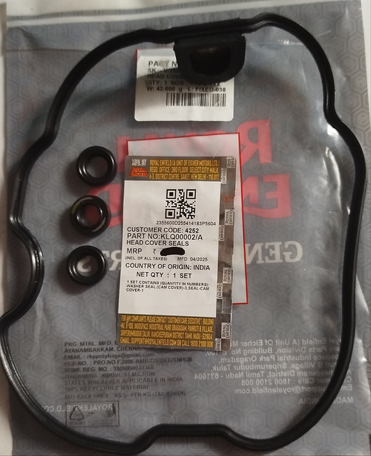 Royal Enfield 350Cc head gaskets - KLQ00002/A - HEAD COVER SEALS