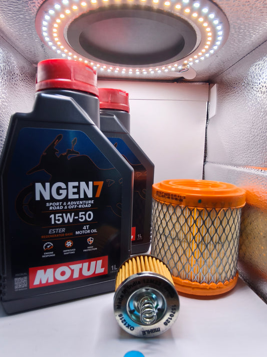 Kit Tagliando Royal Enfield Meteor/Hntr/Classic 350cc Olio, Filtro Olio, Filtro Aria, Olio Motul NGEN7
