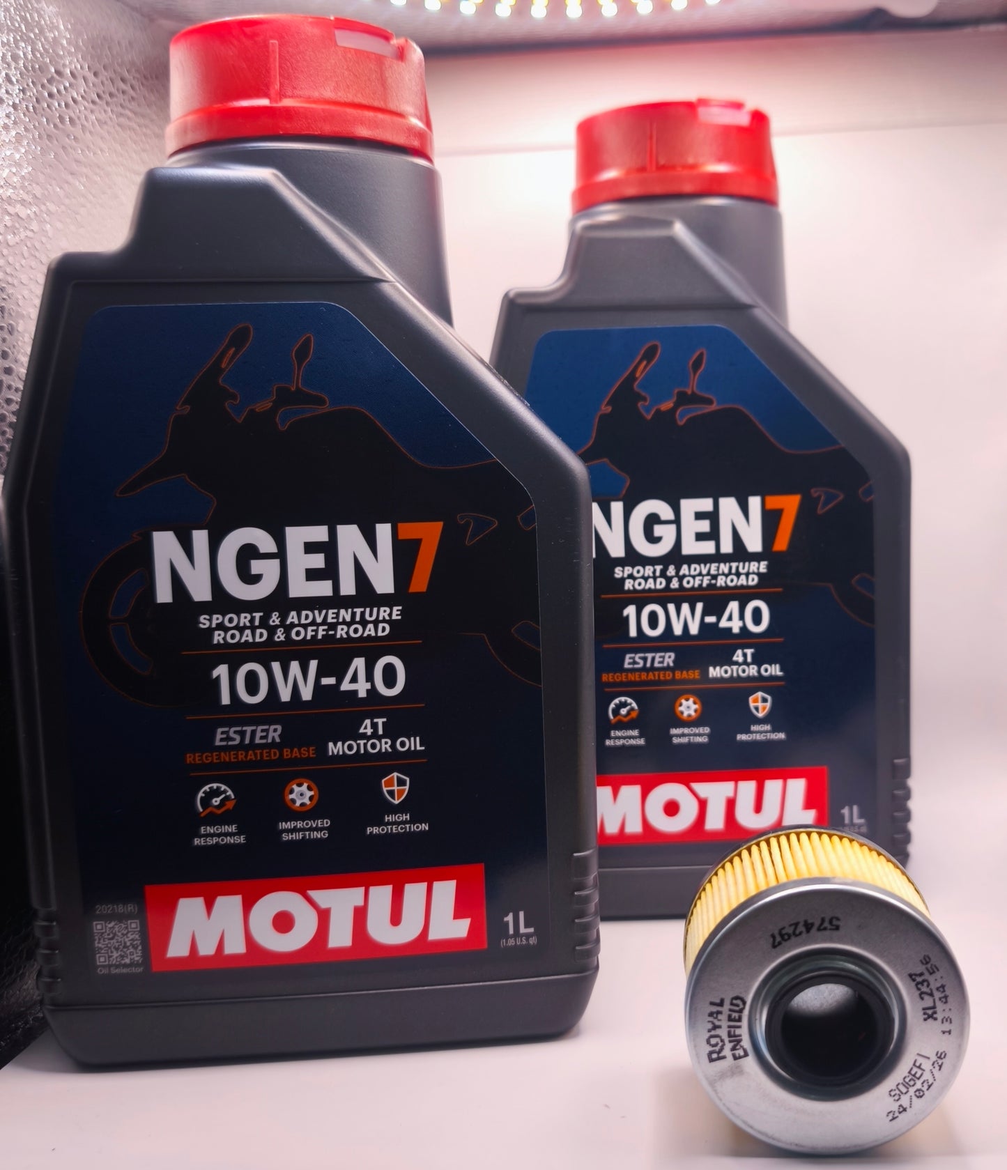 Kit Tagliando per Royal Enfield Himalayan e Guerrilla 450 - 574297- OLIO MOTUL NGEN7