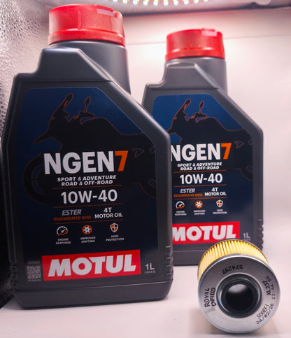 Kit Tagliando per Royal Enfield Himalayan e Guerrilla 450 - 574297- OLIO MOTUL NGEN7