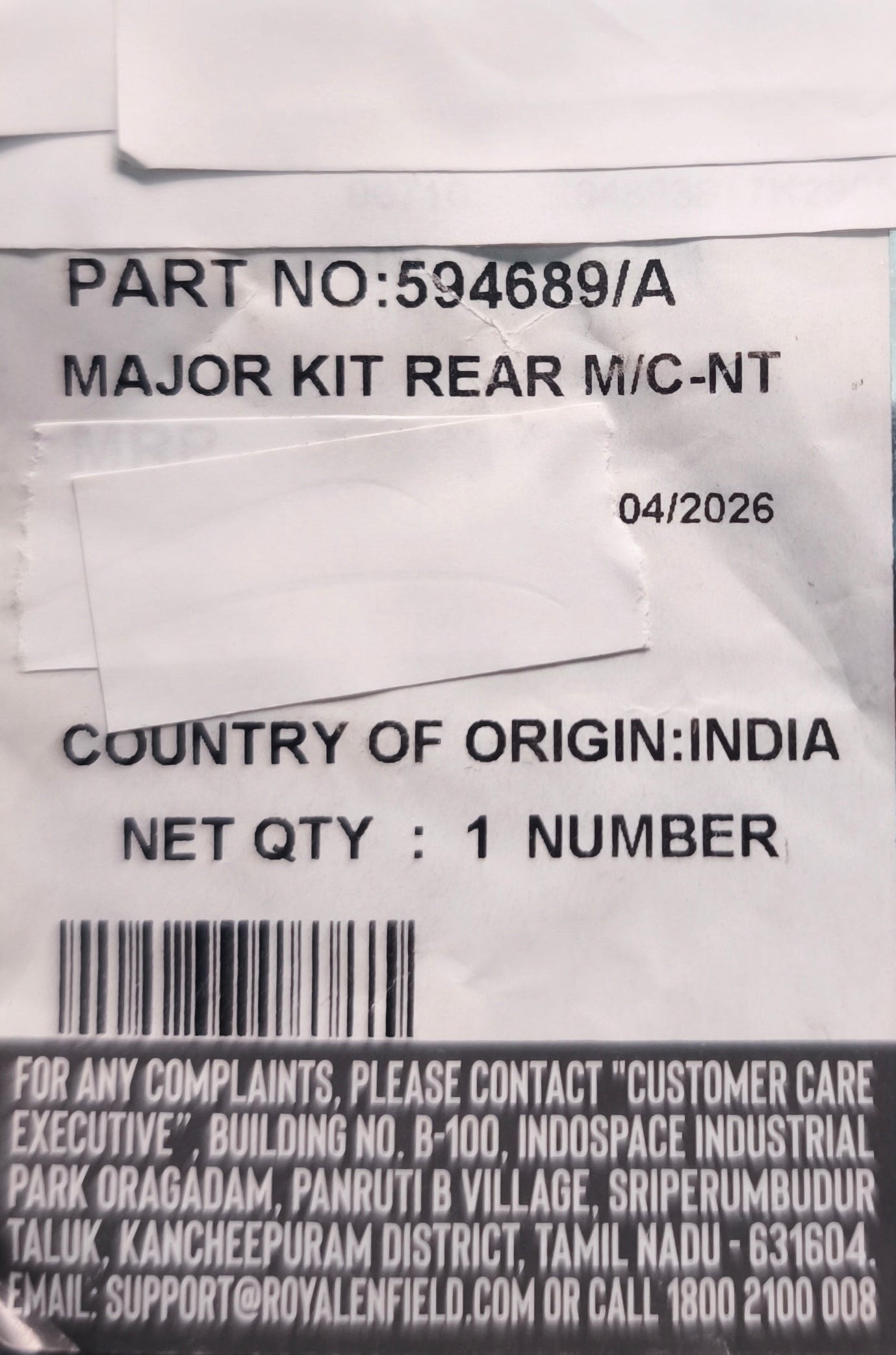 Kit revisione Pinza Freno Posteriore originale Royal Enfield -594689/A